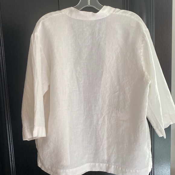 Linen jacket without fastening with pockets size L no tag - Picture 7 of 10